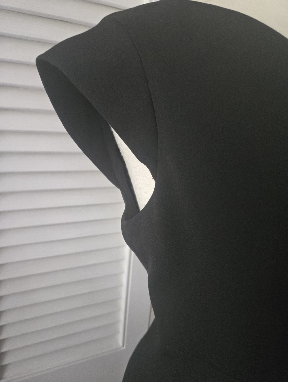 Kasper Black Ruffle Hem Sheath Midi Dress Zip Back - Picture 5 of 9